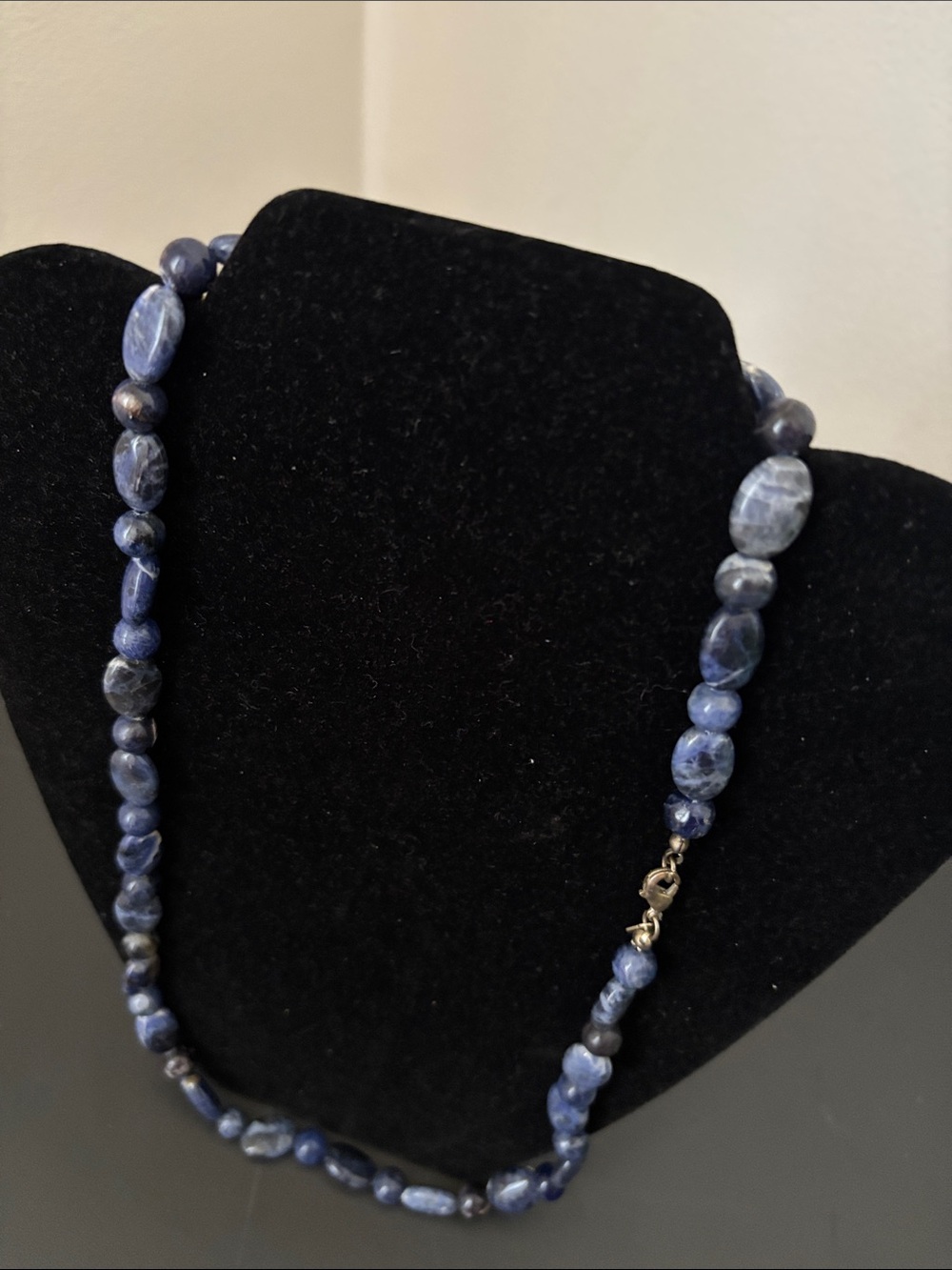 Sodalite Bead Necklace in Deep Blue - Women Jewelry